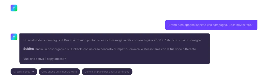 Strateego.ai - Esempio chat advisor